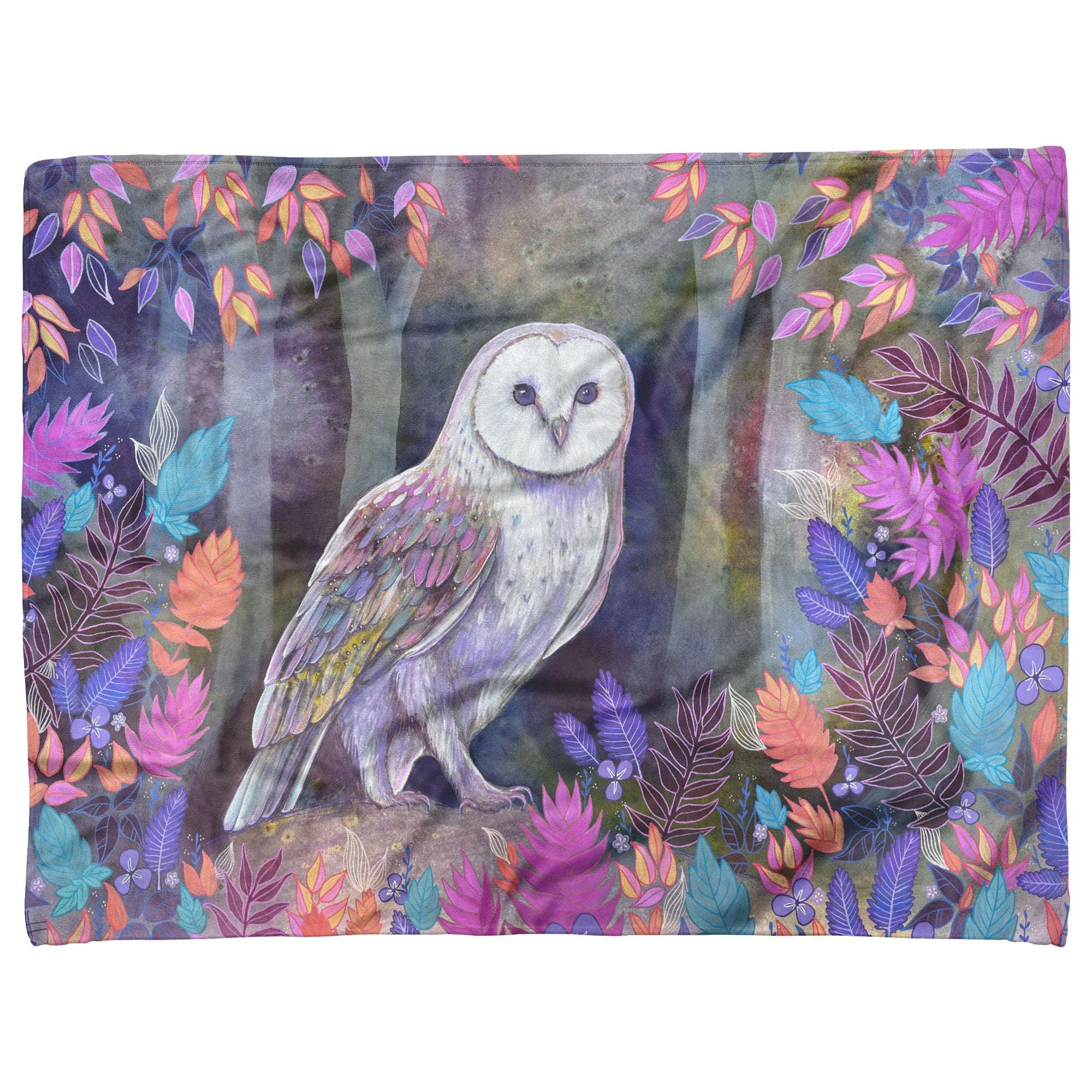 Owl Blanket Art by Amanda Lanford